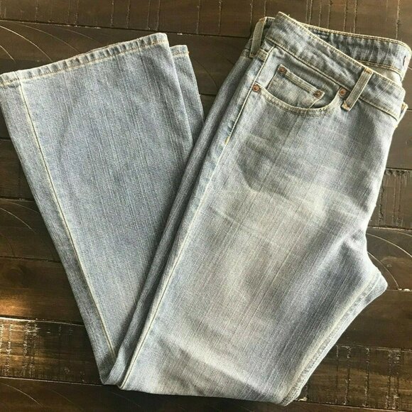 Women's Levi’s 518 Super Low Blue Bootcut Jeans - Picture 4 of 7